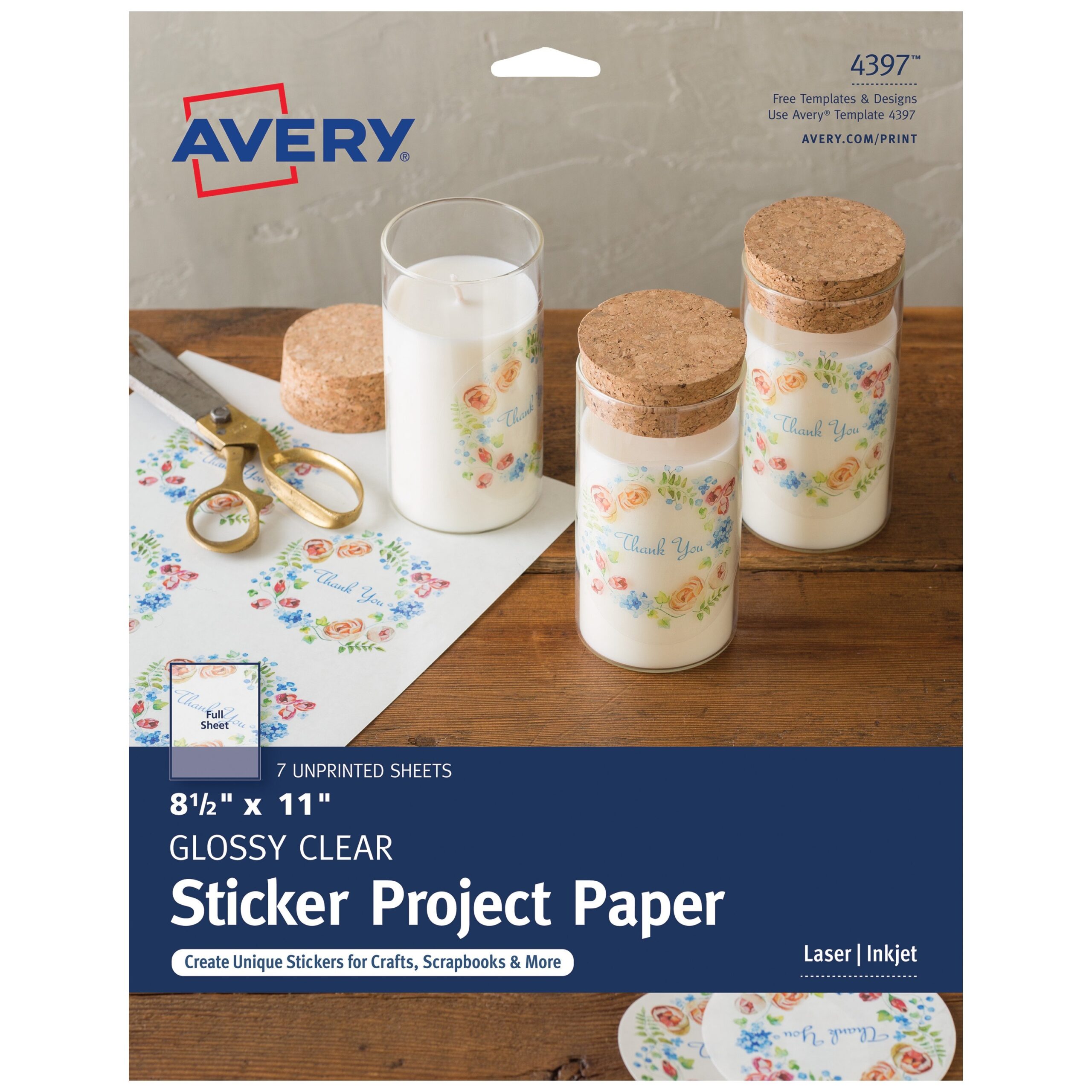 clear printable sticker paper