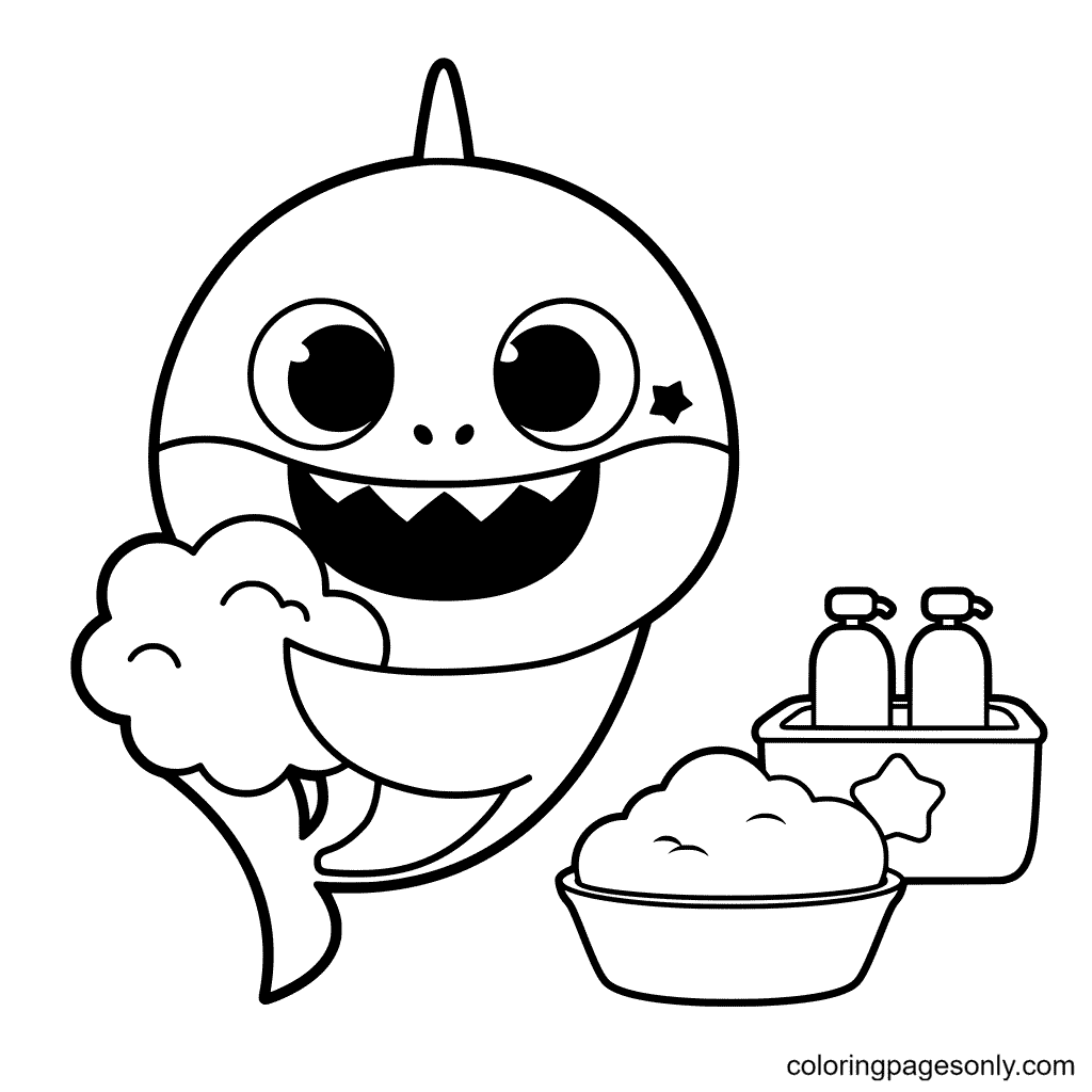 baby shark printable coloring pages