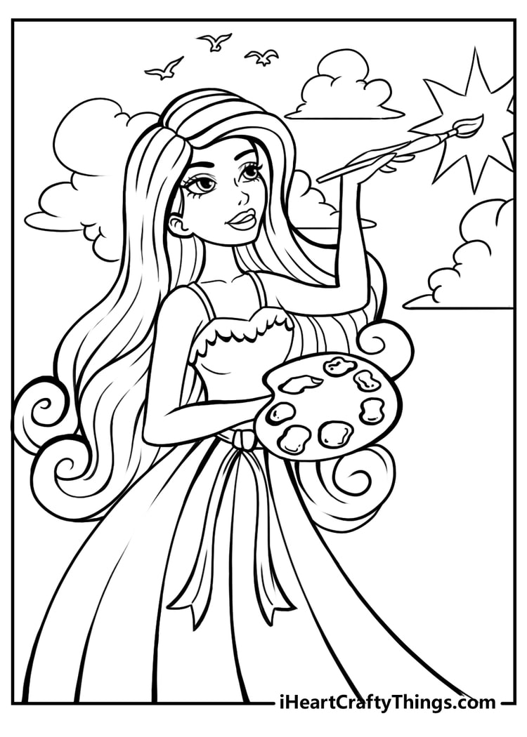 Barbie Pictures To Color And Print Out