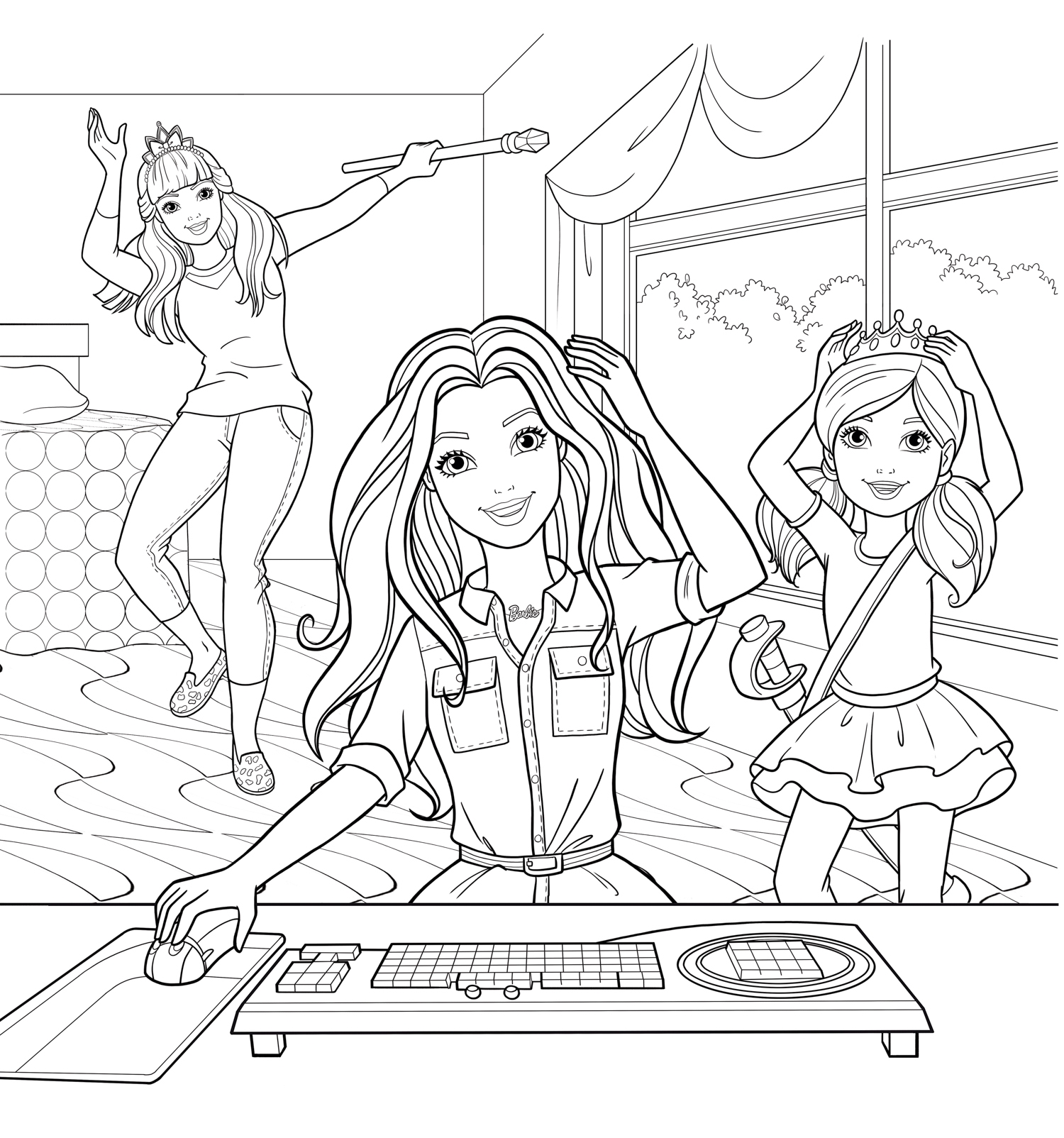 printable barbie coloring sheets