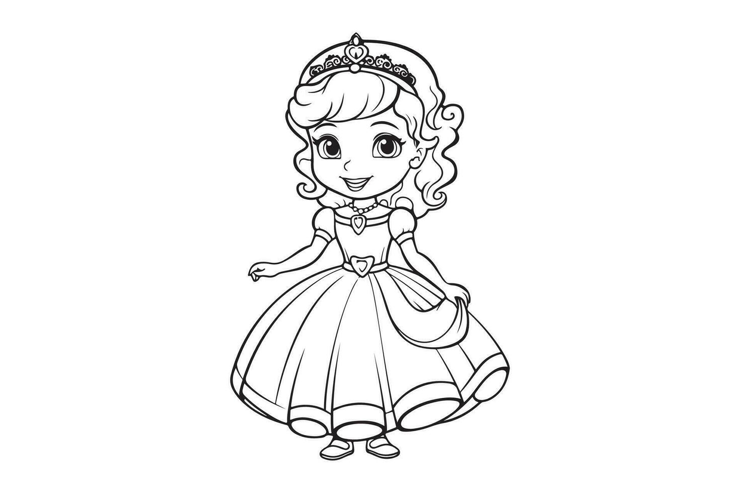 Best Printable Coloring Pages For Kids Coloring Pages With Girls Characters 31374949 Vector Art At Vecteezy
