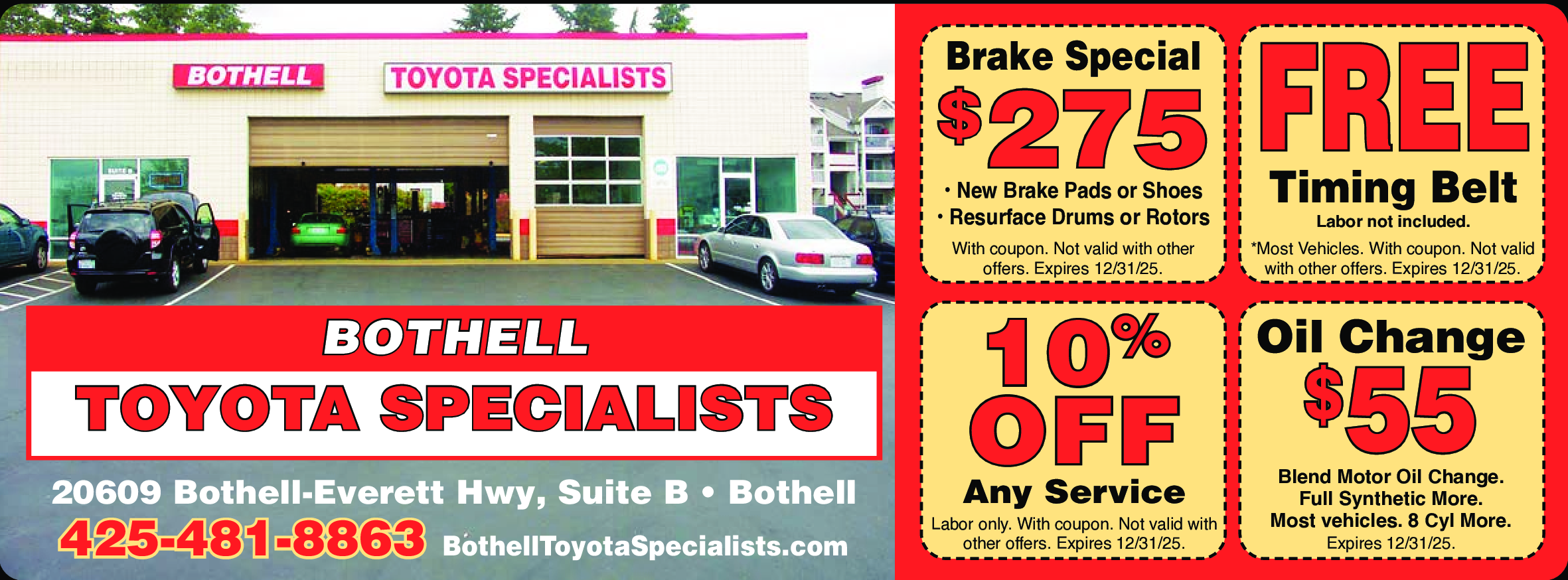 Bothell Toyota Specialists Coupons