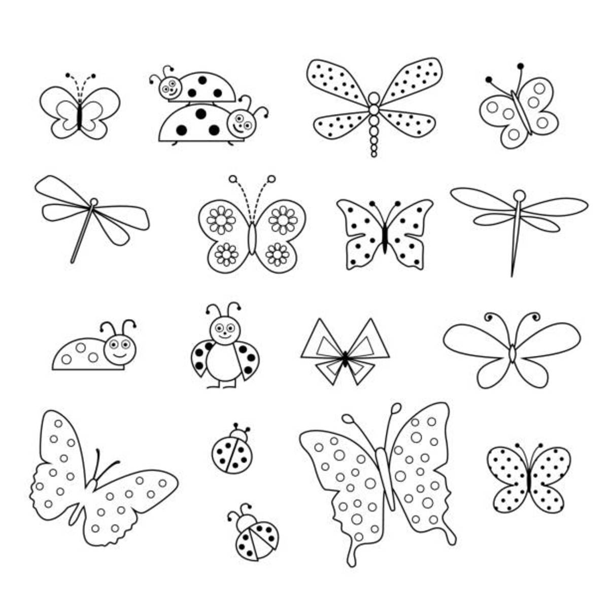printable pictures to color of butterflies