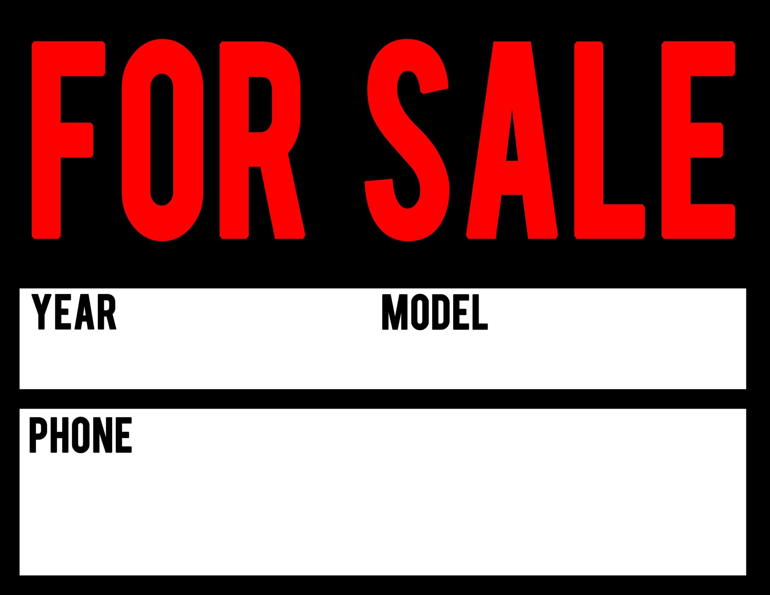 Car For Sale Digital Sign Download 8 5x11 Inches JPEG And PDF Format Printable Vehicle Sell For Sale By Owner Window DIY Etsy