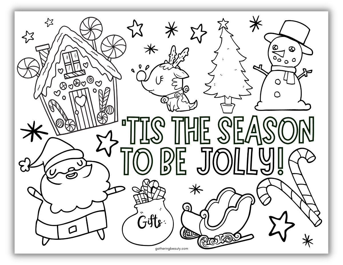 Free Printable Christmas Coloring Page For Kids