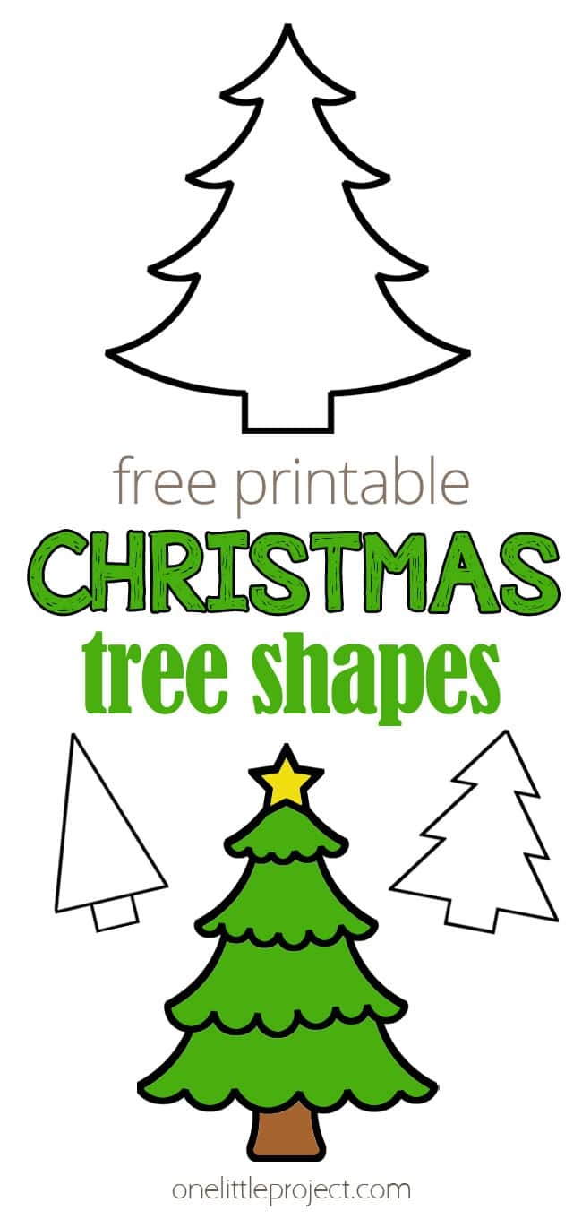 christmas tree template printable