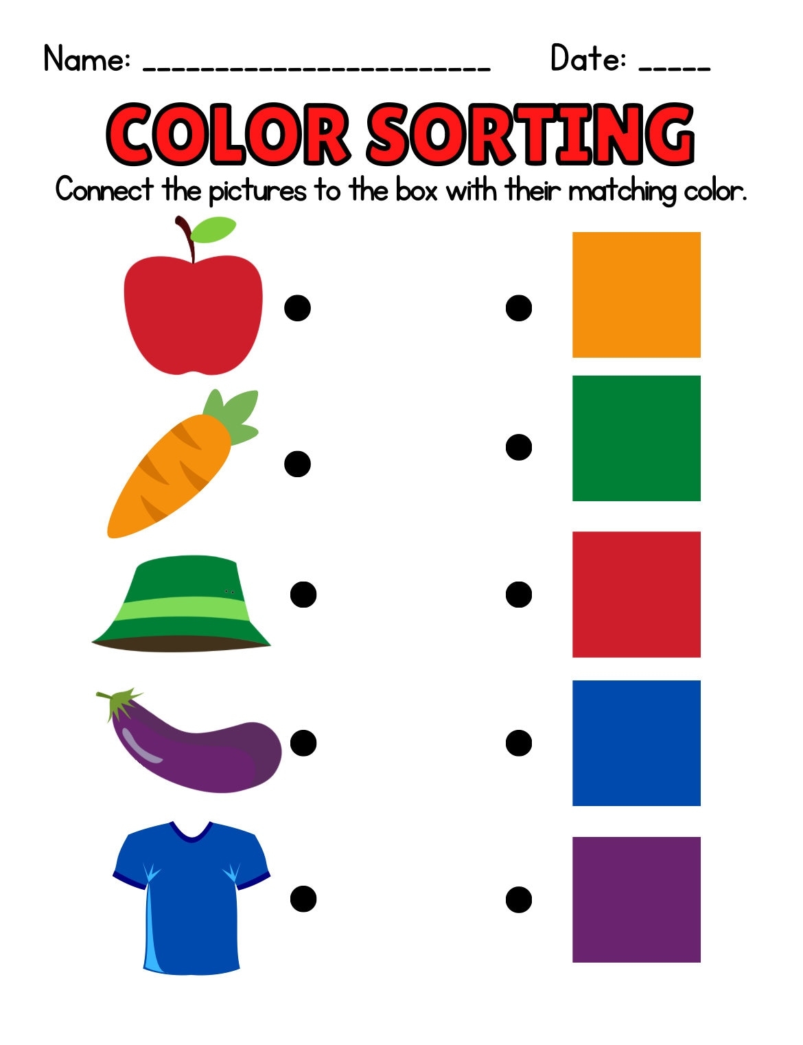 Color Worksheets For Preschool