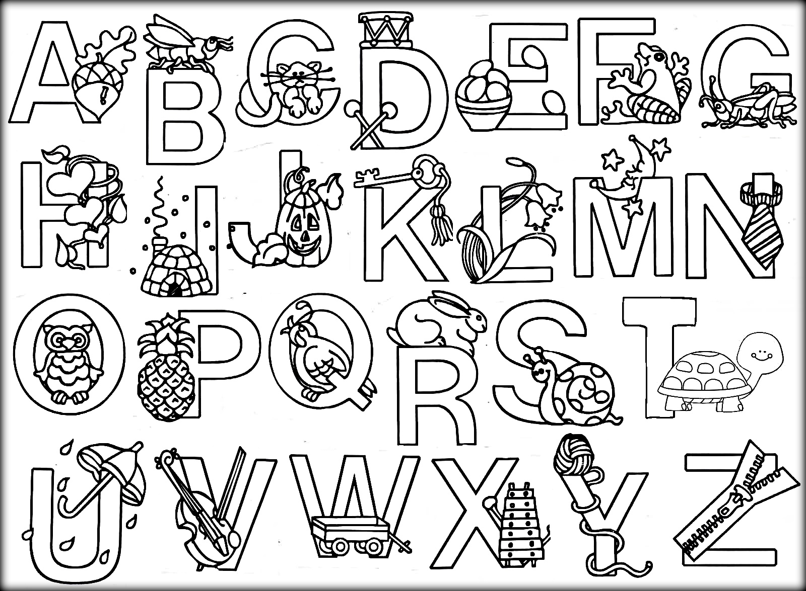 printable alphabet pictures to color