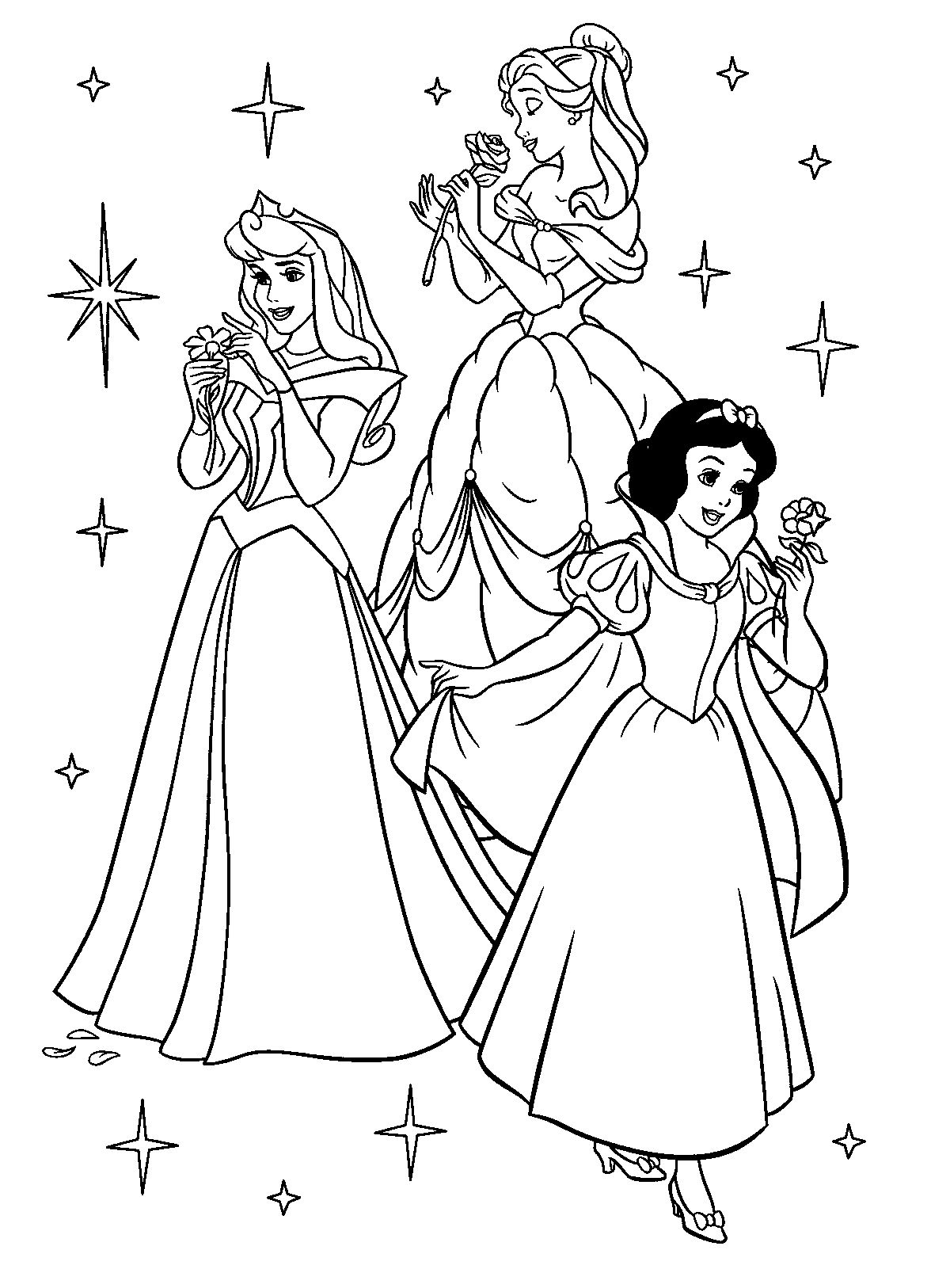 disney princess printable coloring pages