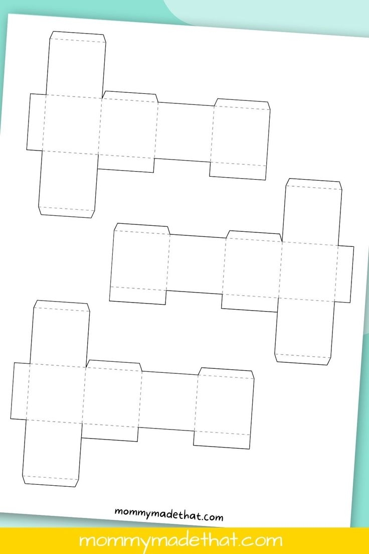 cube shape template printable