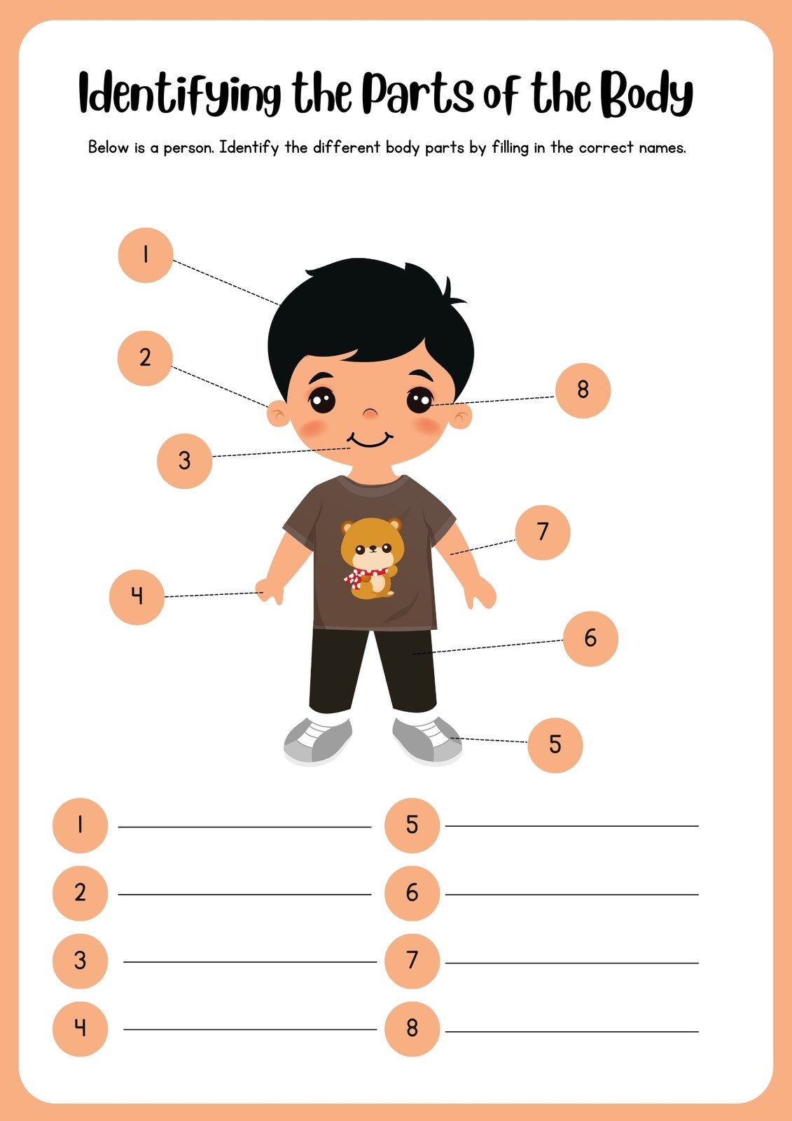 Customize 72 Body Parts Worksheets Templates Online Canva
