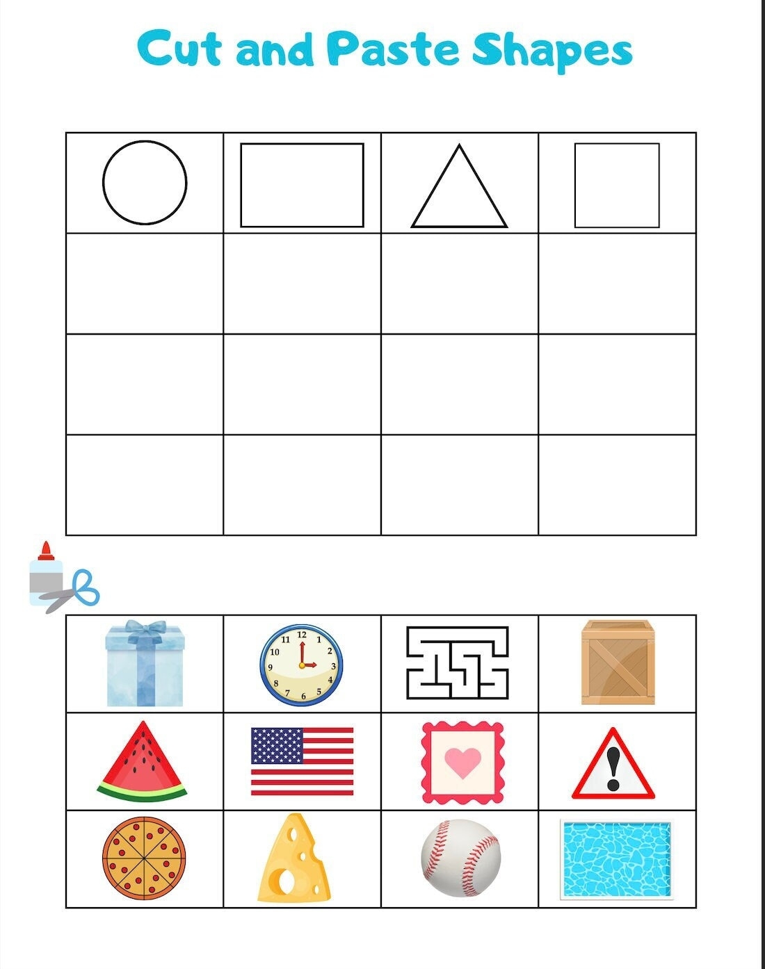 cut and glue worksheets for preschool