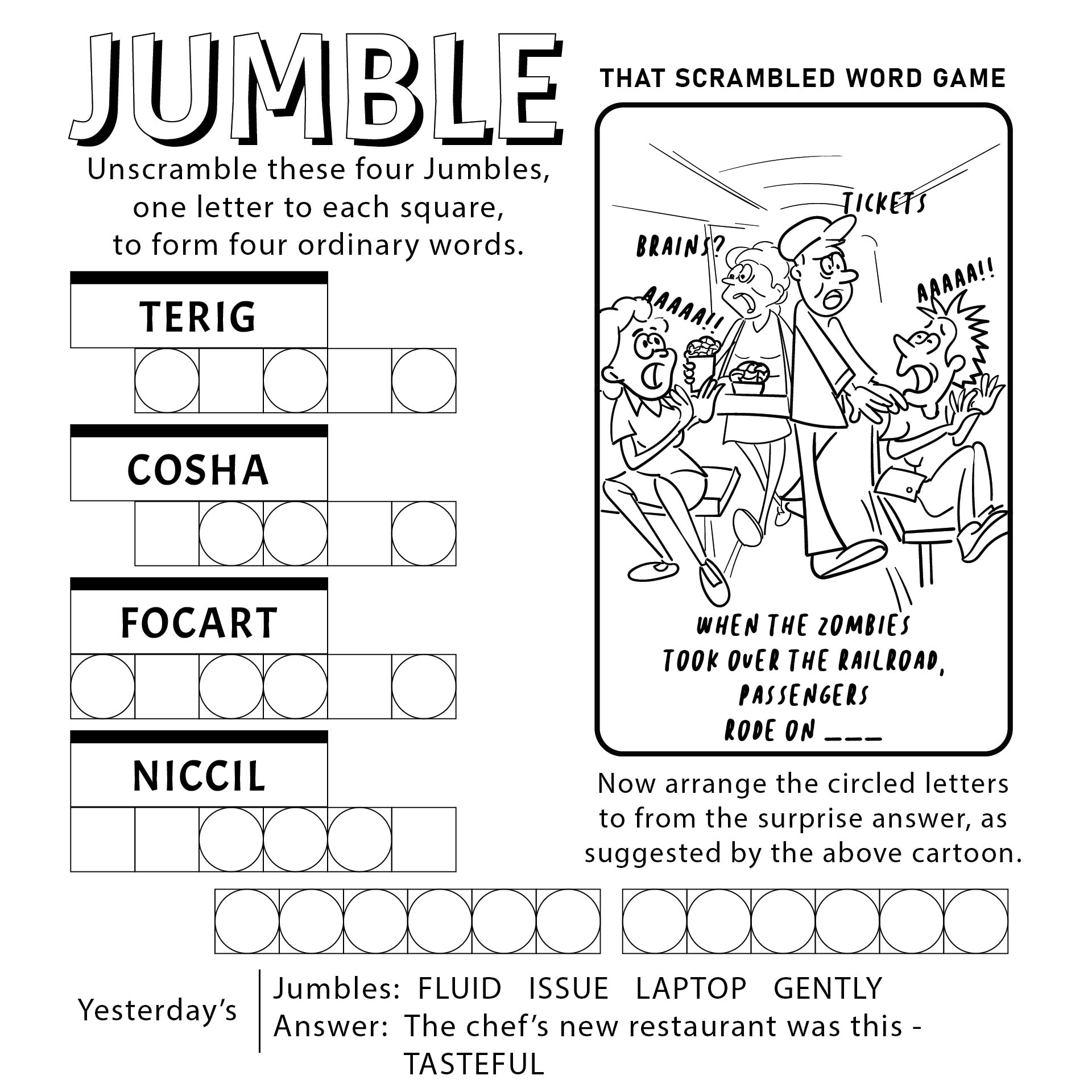 printable jumble puzzle for today