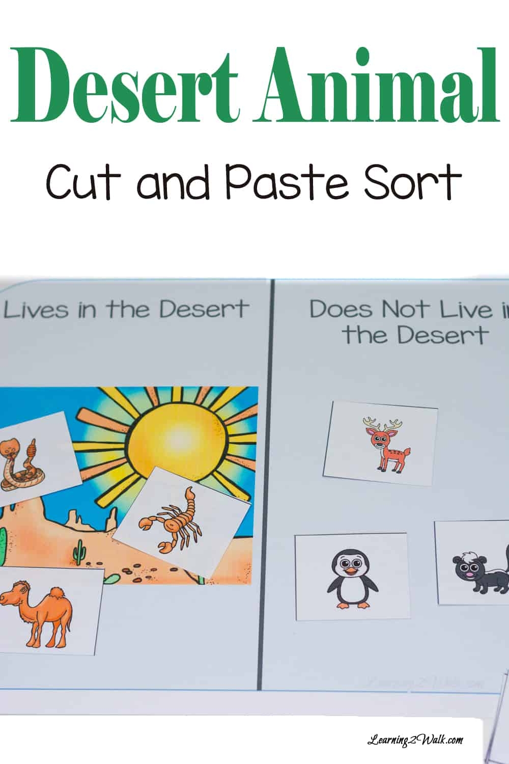 desert habitat animal free printable