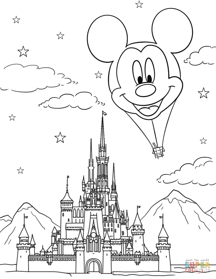 walt disney world printable coloring pages