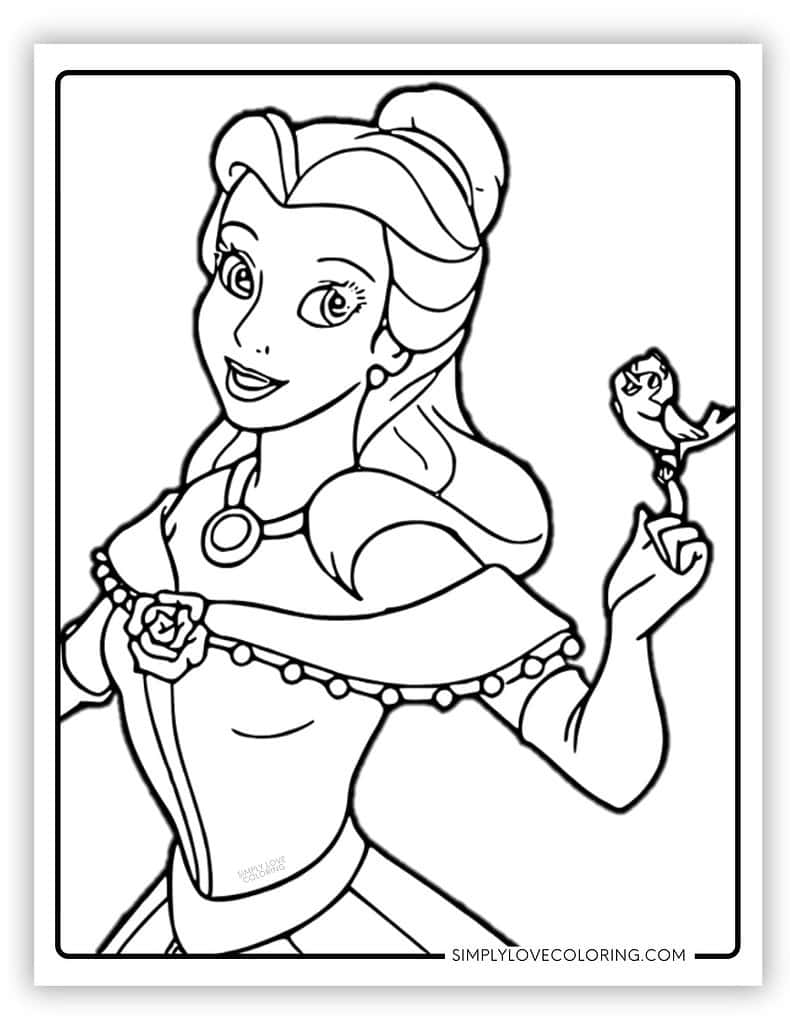 princess printable colouring pages