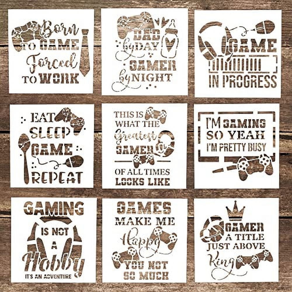 DIY Decorative Game Letter Stencil Template For Scrabooking Painting On Cake Wood Canvas Floor Wall Tile 5 9 X 5 9 Inch Set Of 9 Walmart