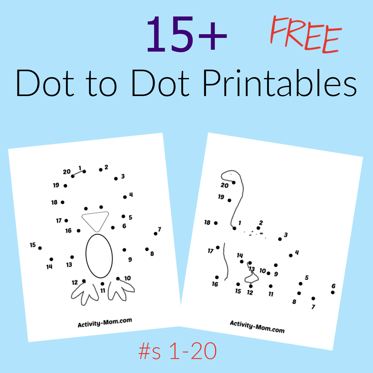 dot to dot pages printable