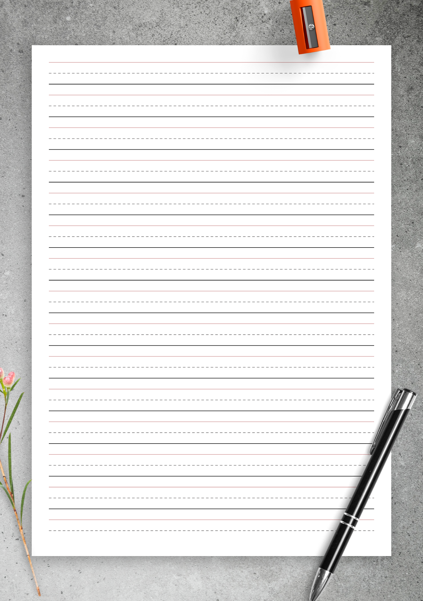 handwriting paper printable pdf free
