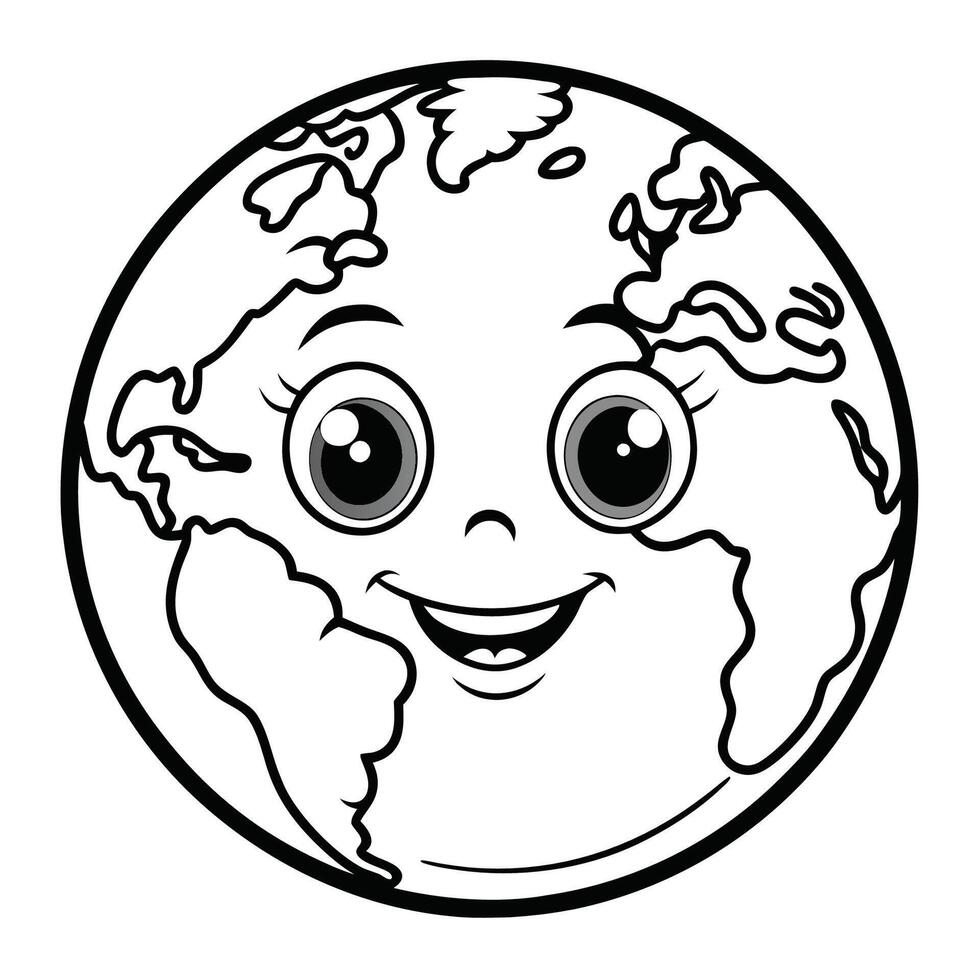coloring sheet of the earth