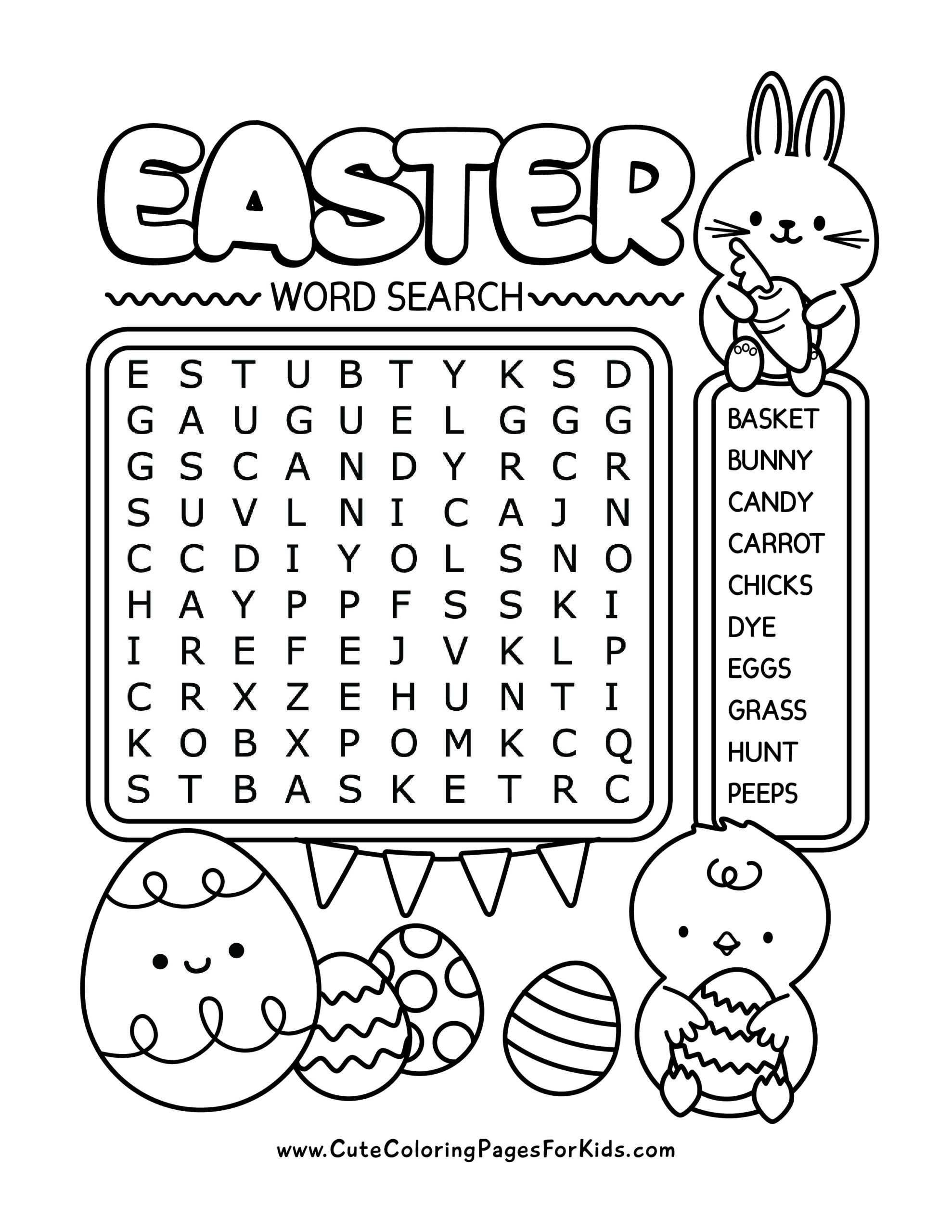 printable easter word find