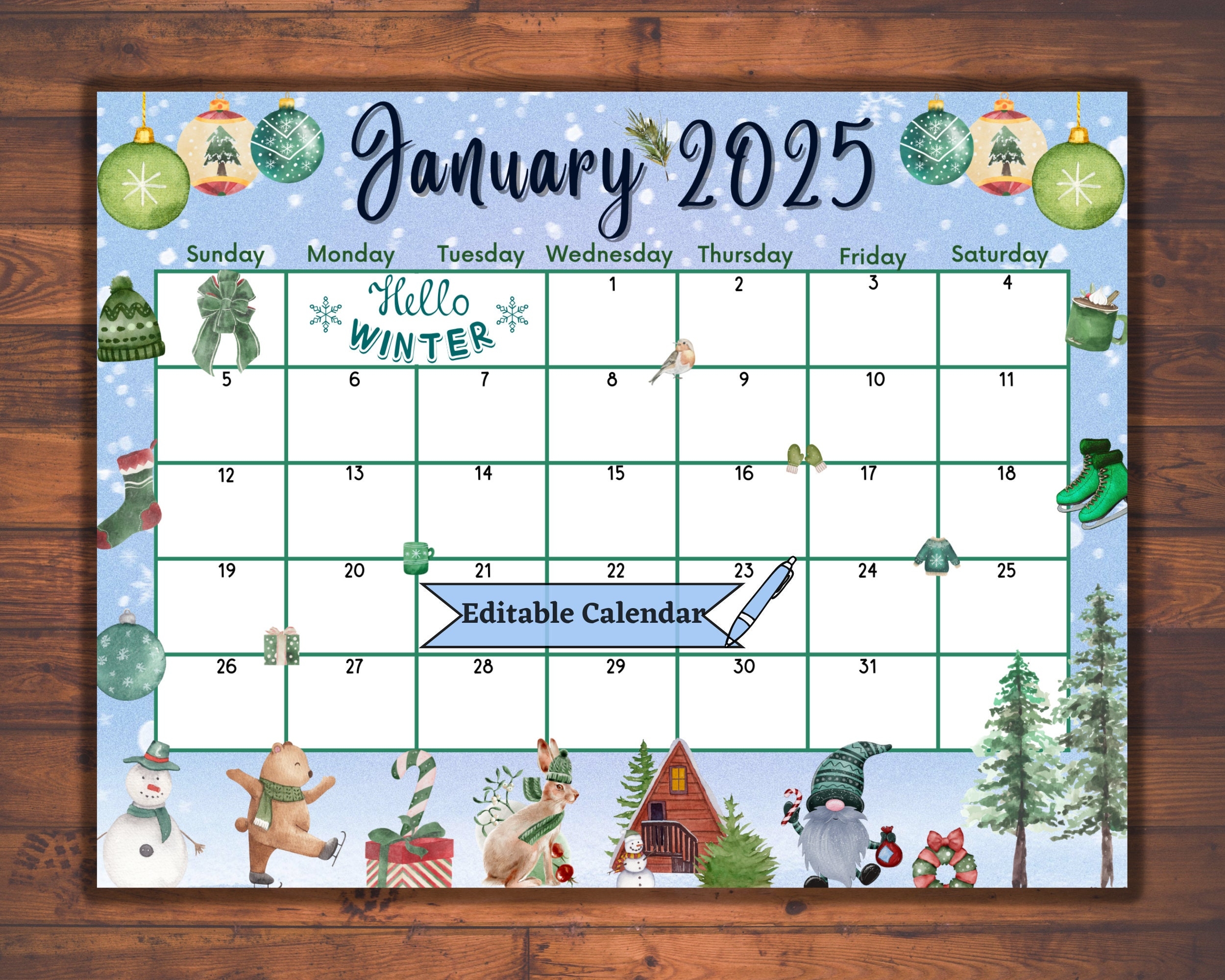 january calendar 2025 printable