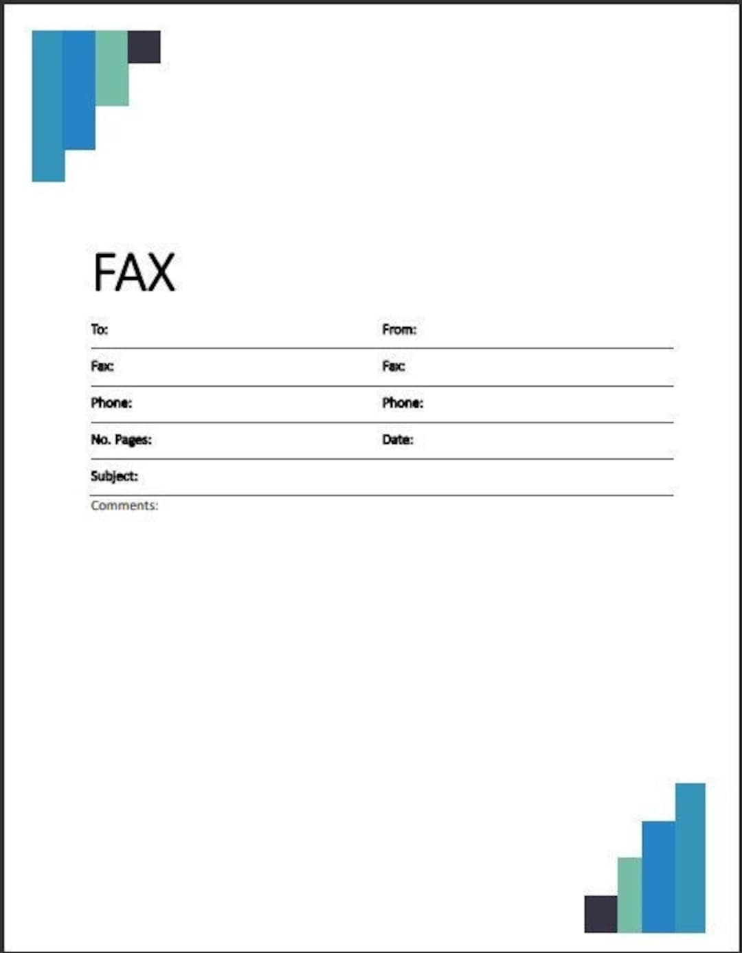 fax cover sheet printable