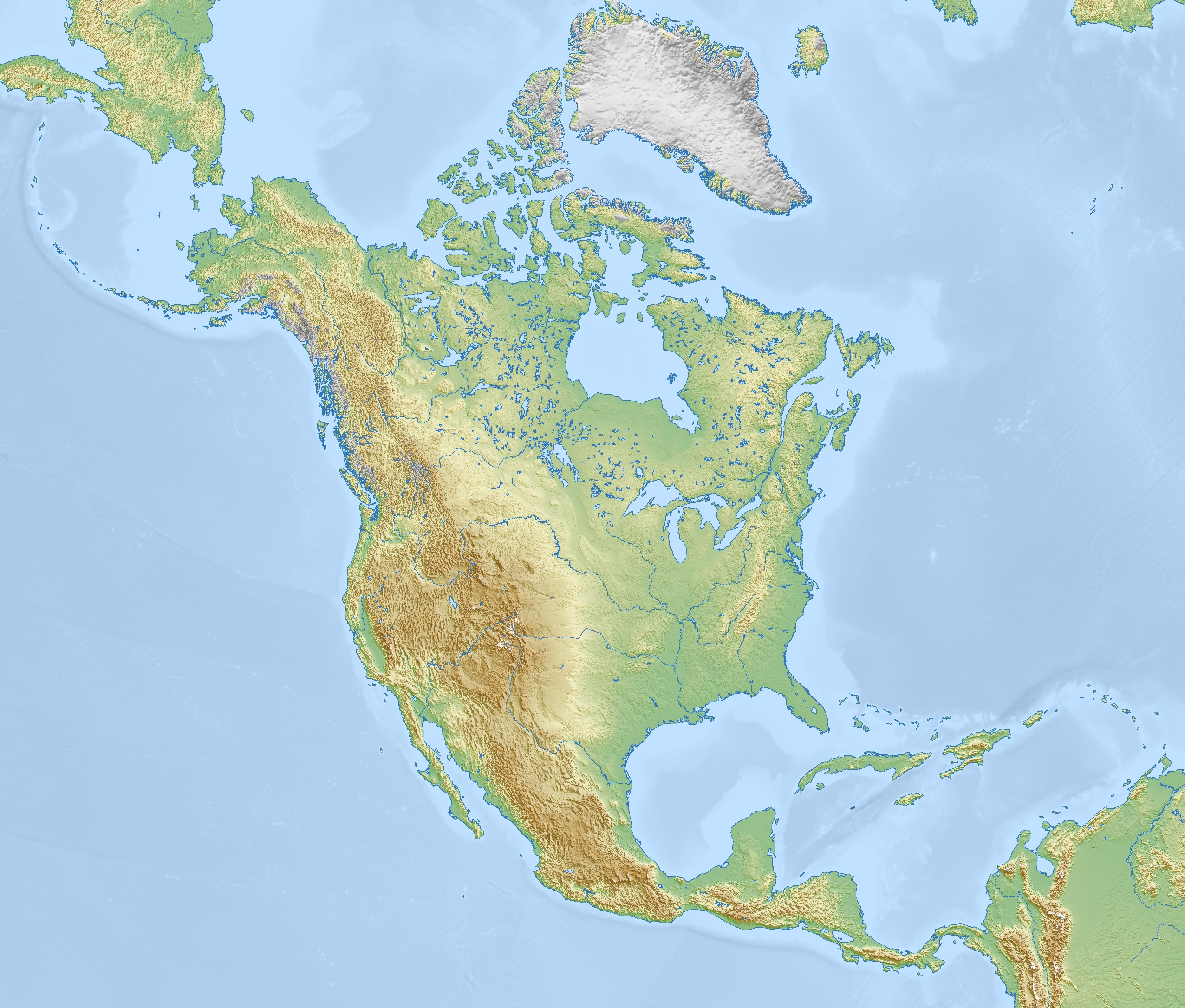 printable map of north america blank