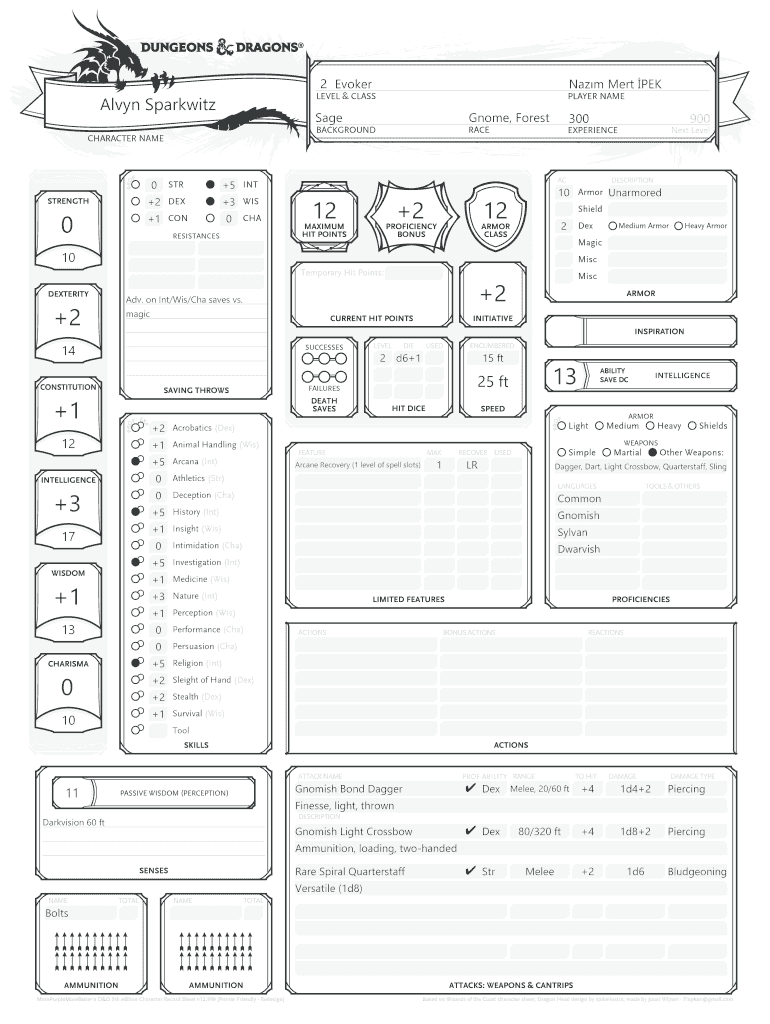 Filled Out Dnd Character Sheet Fill Out Sign Online DocHub