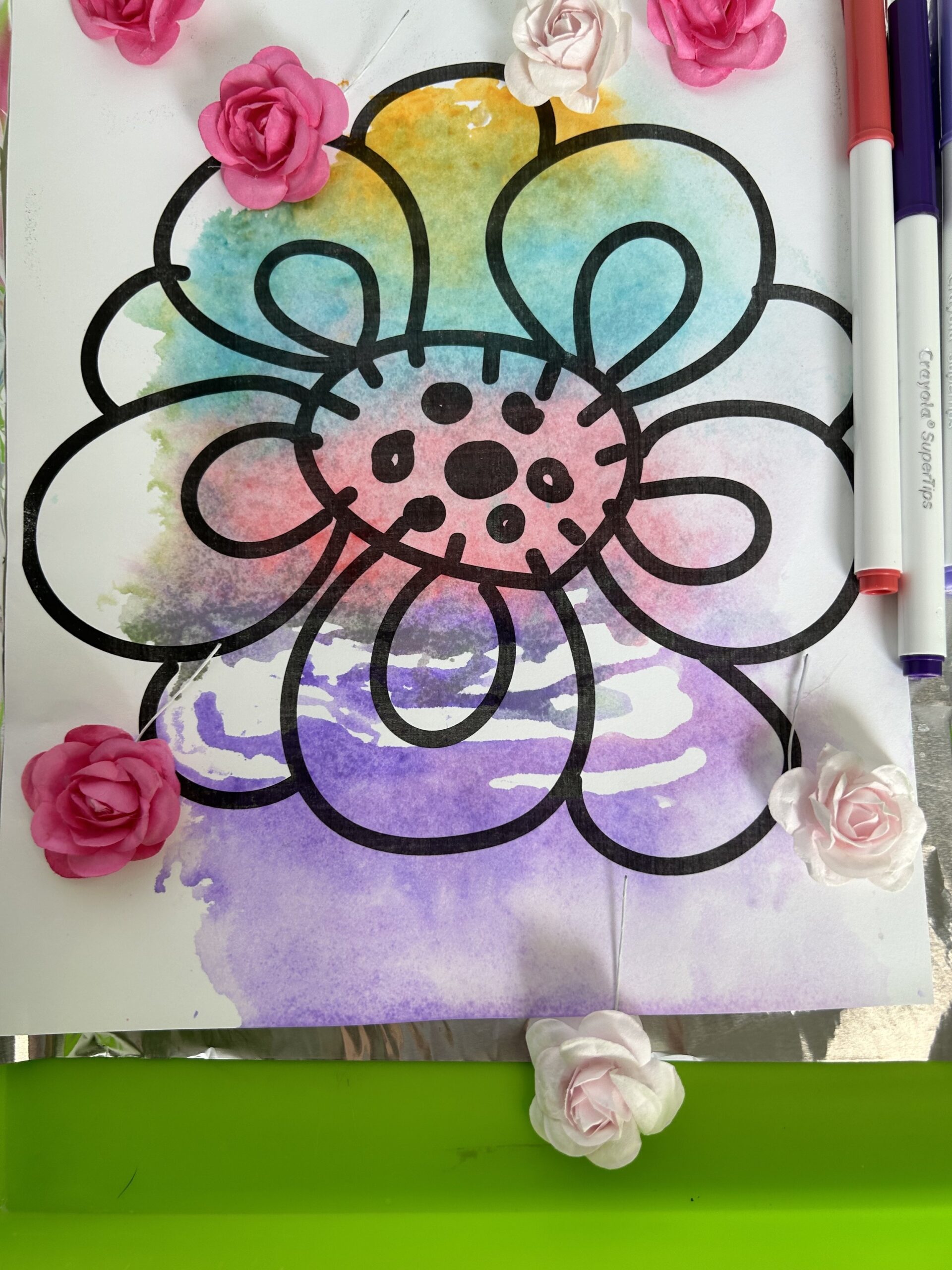 Flower Foil Press Art free Download My Preschool Place