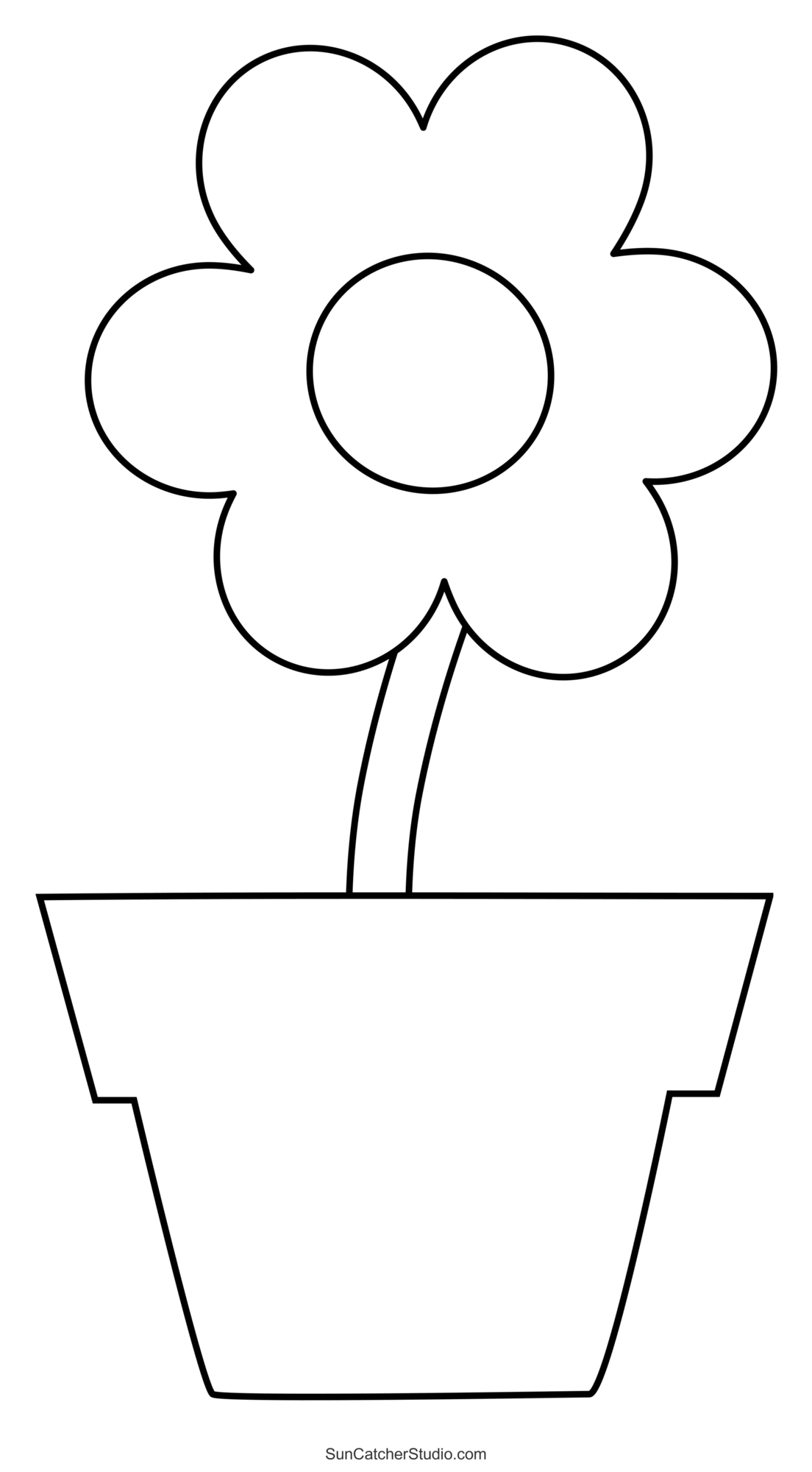 free printable flower template for crafts