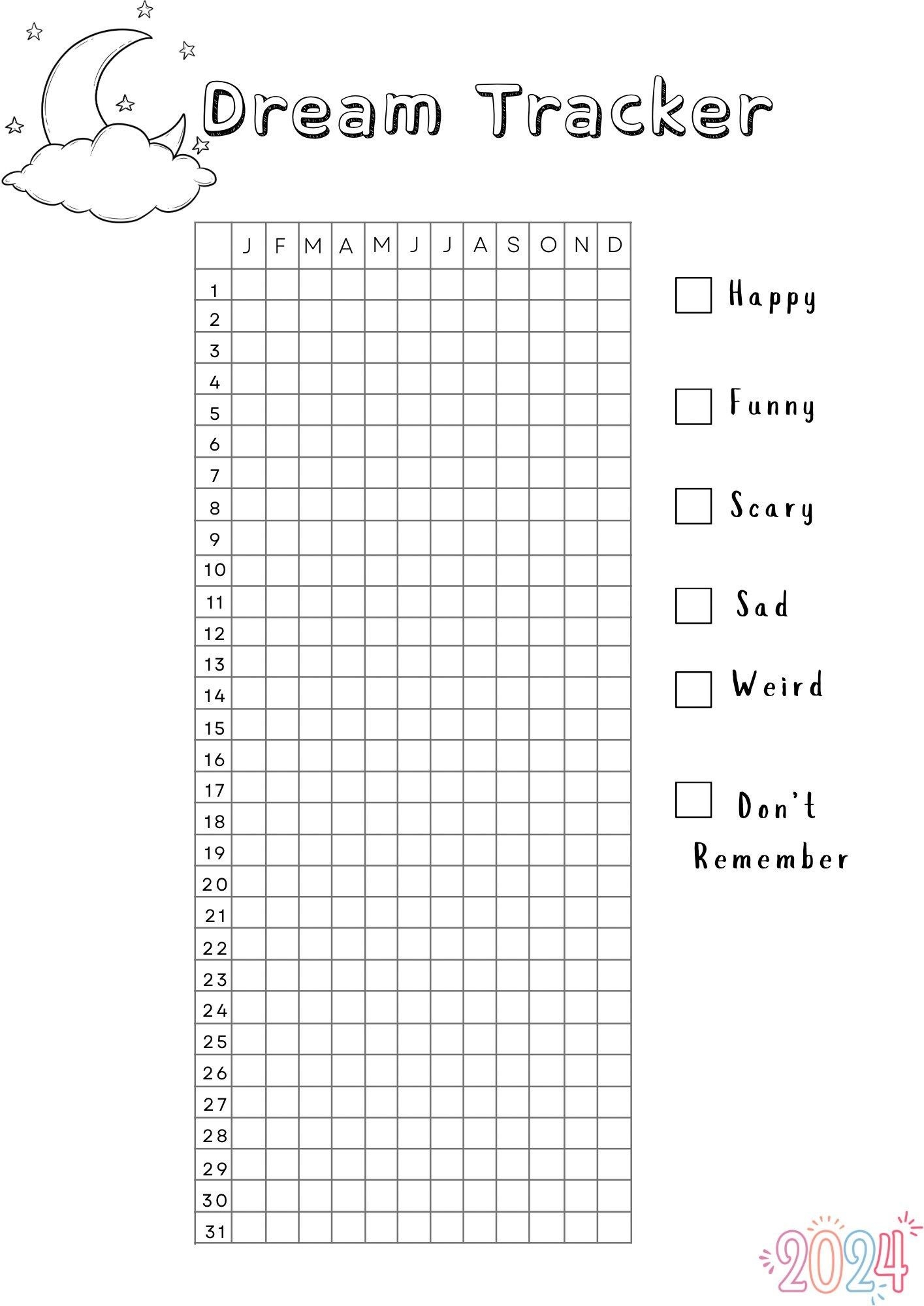 tracker for journaling printables