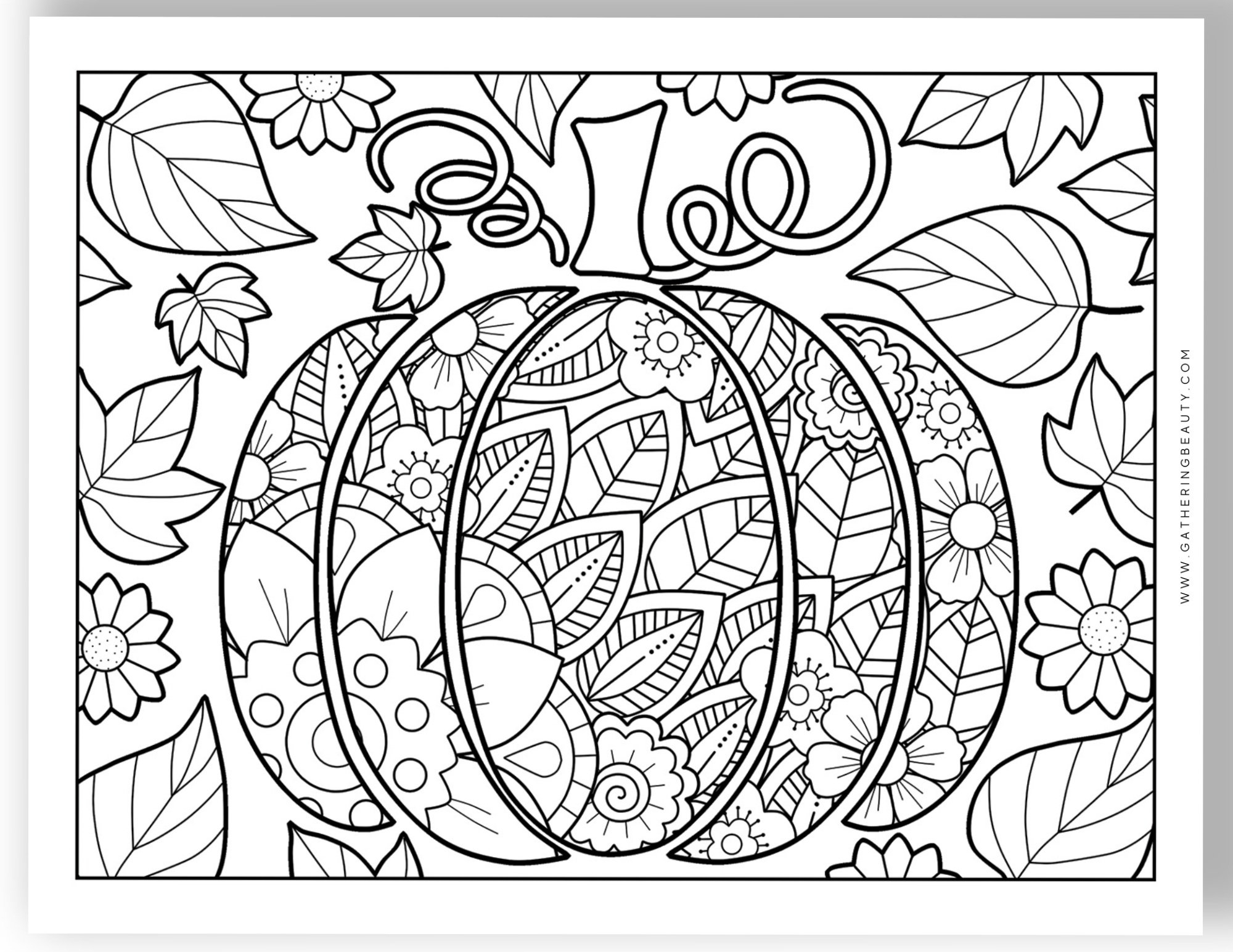 fall color sheets printable