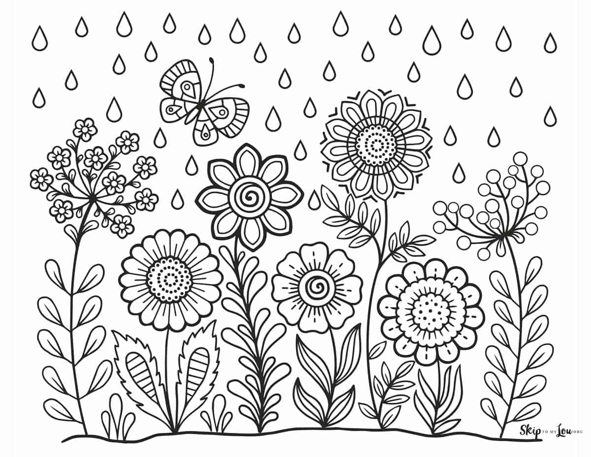 Free Printable Flower Coloring Pages