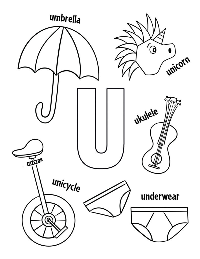 FREE Letter U Worksheets For Preschool The Hollydog Blog