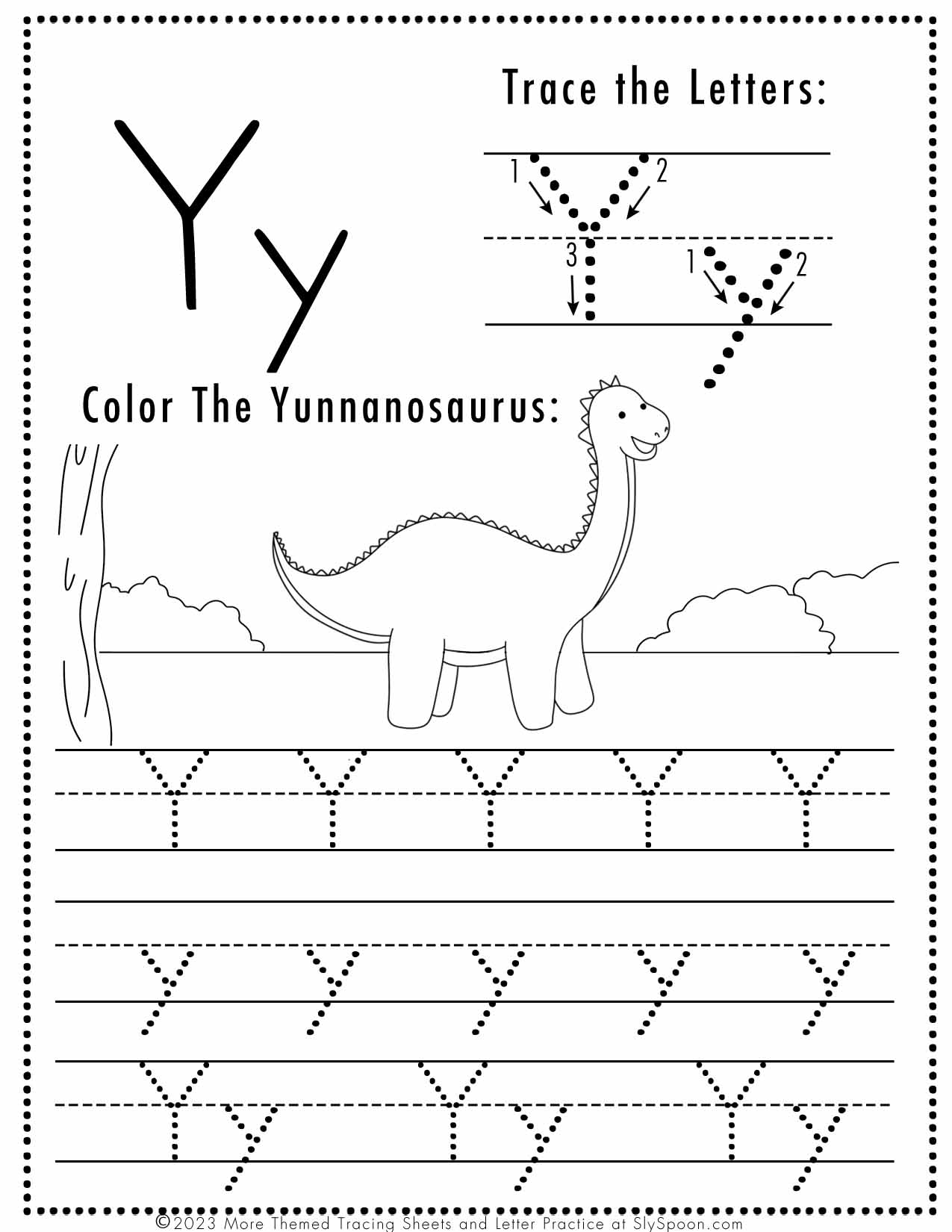 Letter Y Worksheets For Preschool