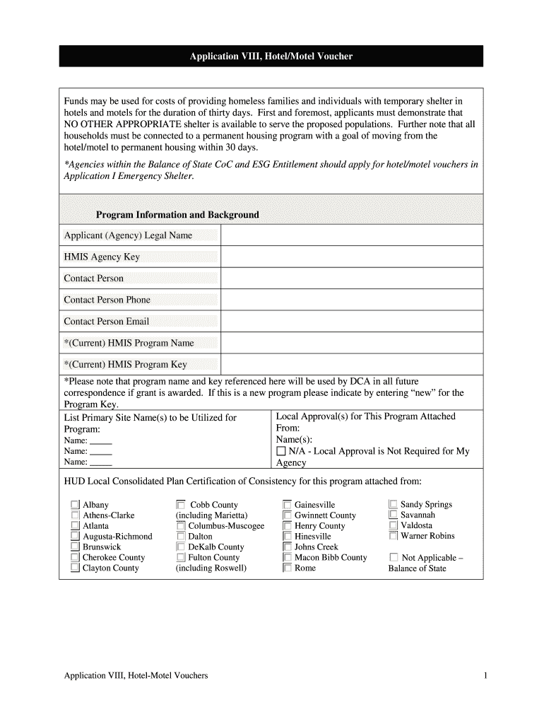 Free Motel Vouchers For Homeless Online Fill Out Sign Online DocHub