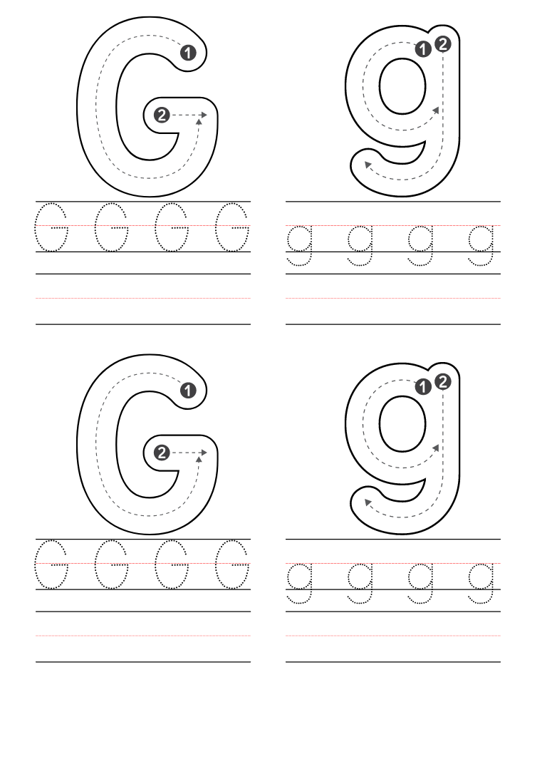 Letter G Worksheets For Preschool