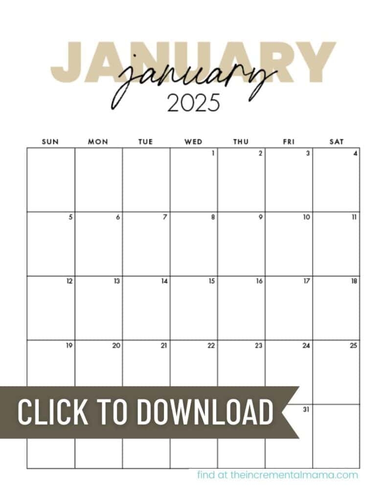 free printable printable january 2025 calendar
