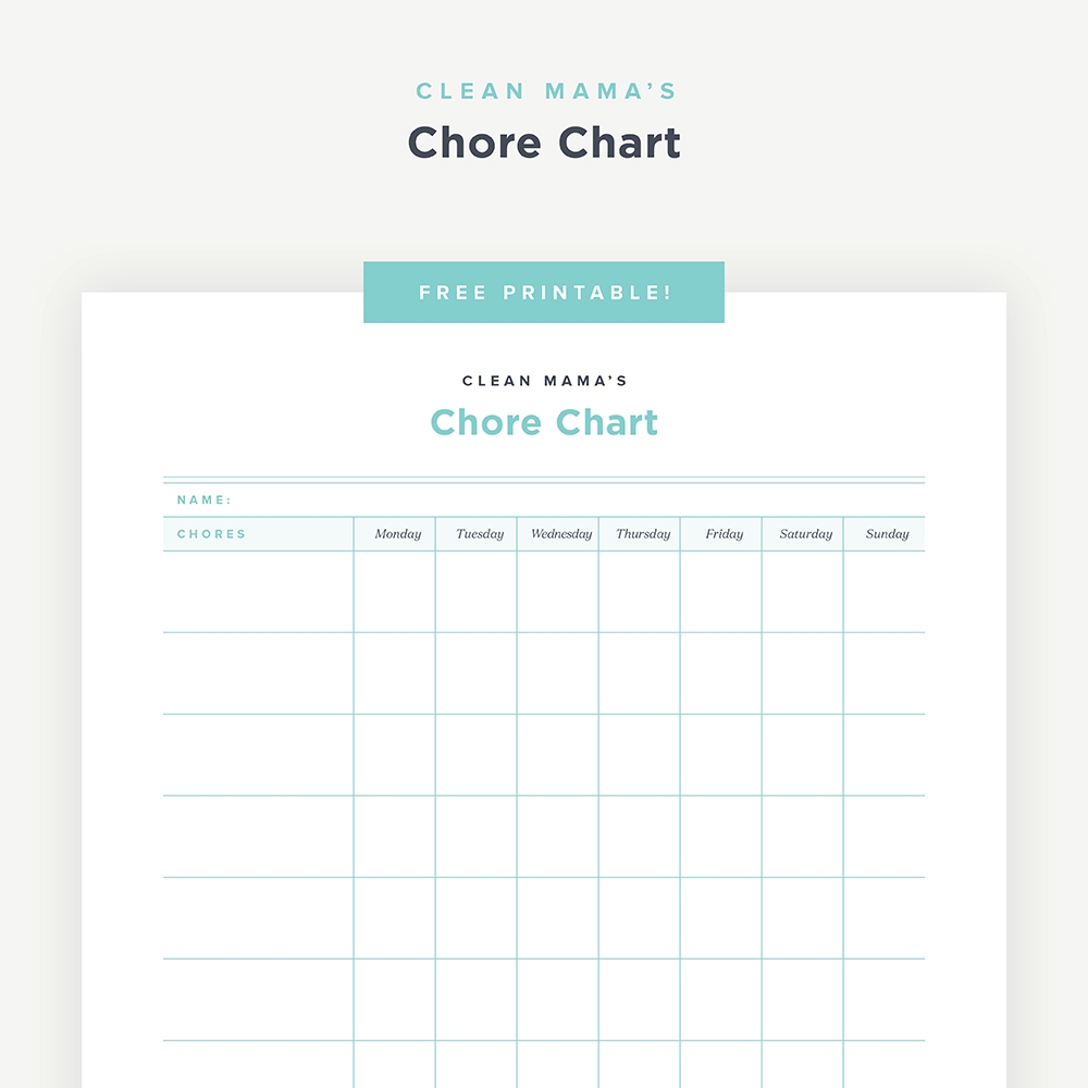 chore list chart printables