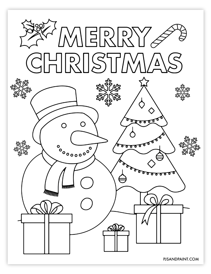christmas printables free coloring pages