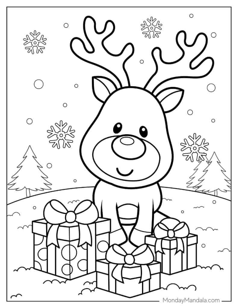 free printable christmas coloring page for kids