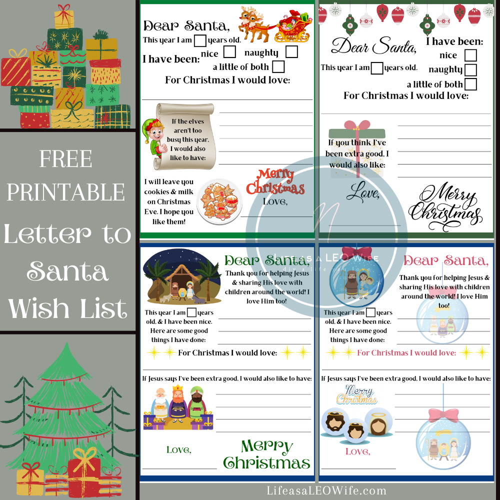 printable christmas wish list for children