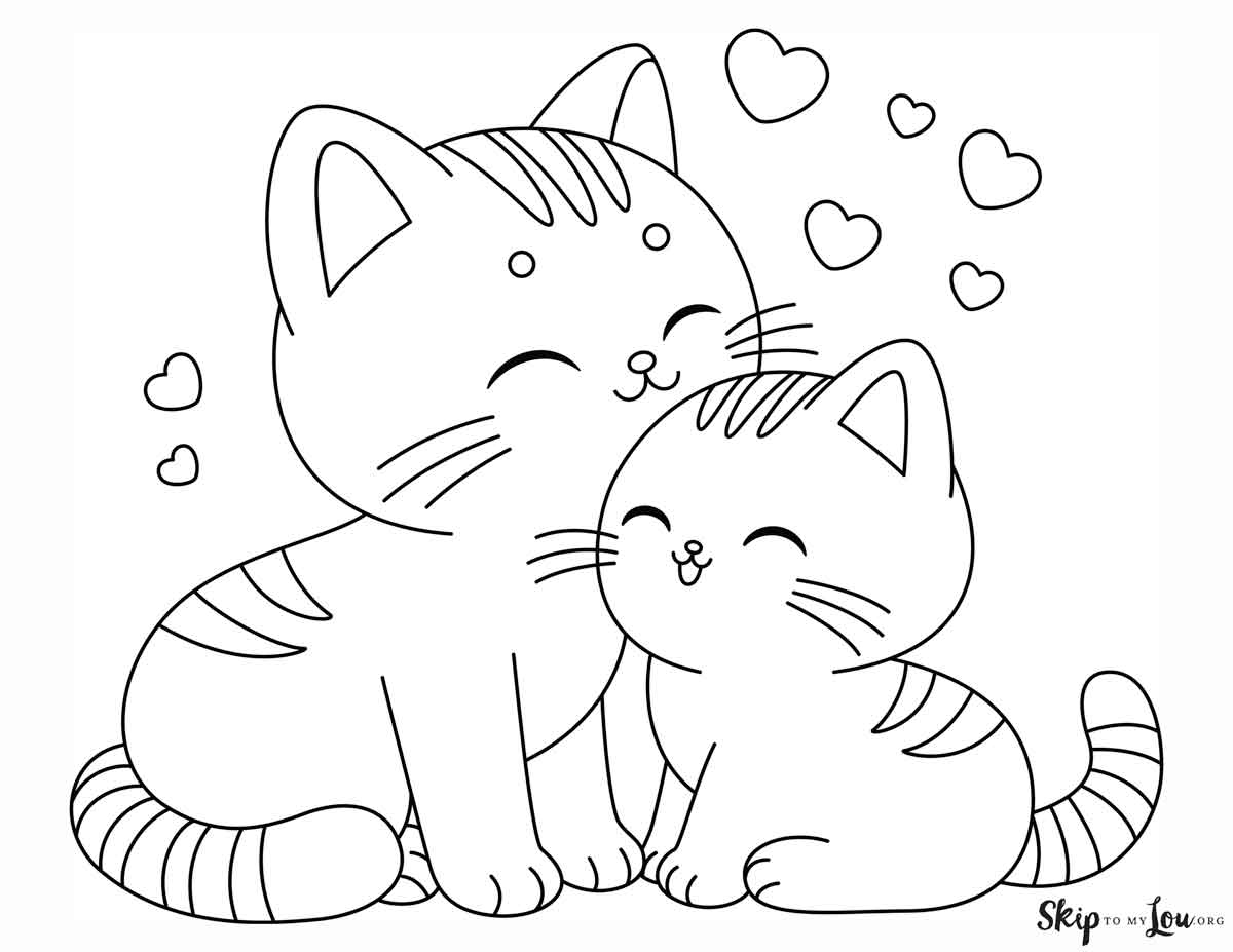 kitten coloring pages printable