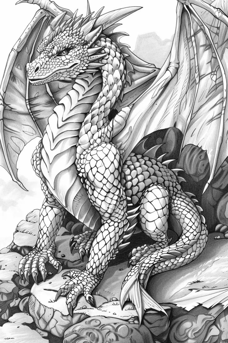 Printable Coloring Pages Of Dragons