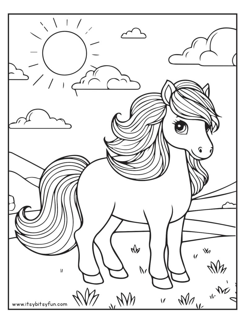 coloring pages of horses printable
