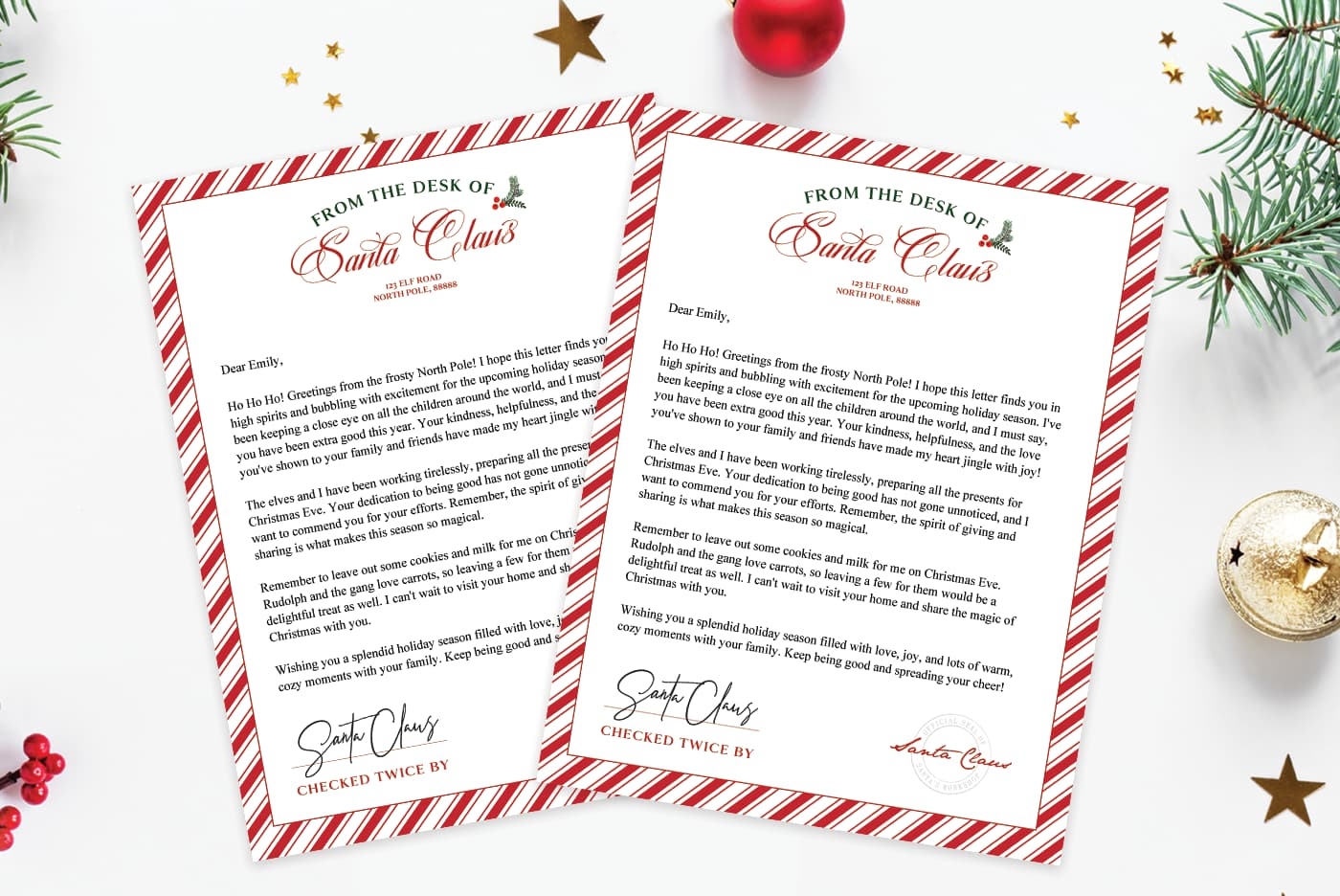 letter from santa claus printable
