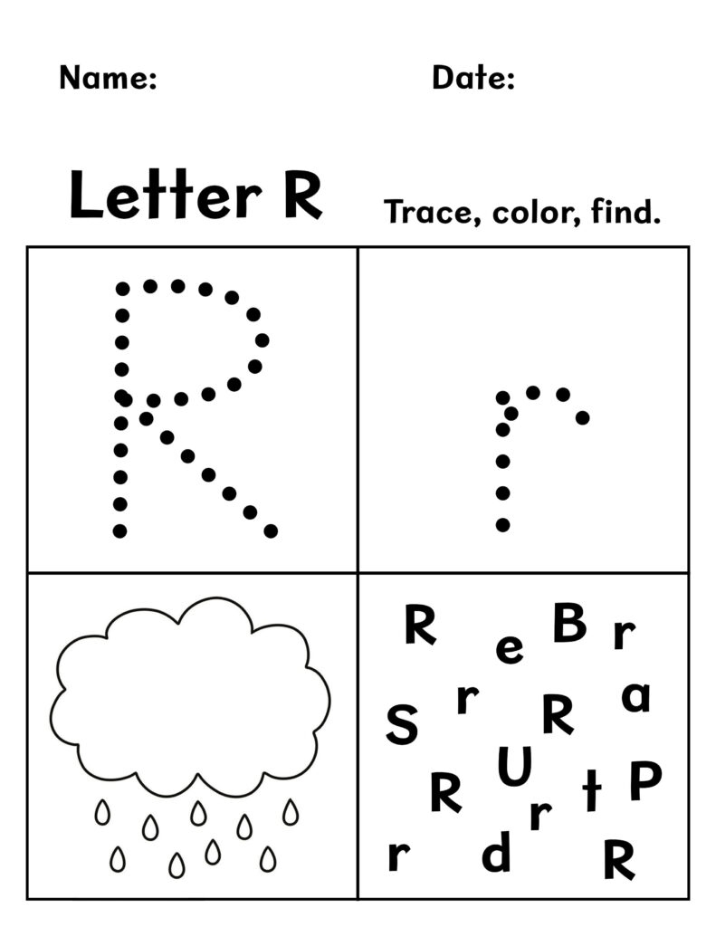 Letter R Worksheets Preschool