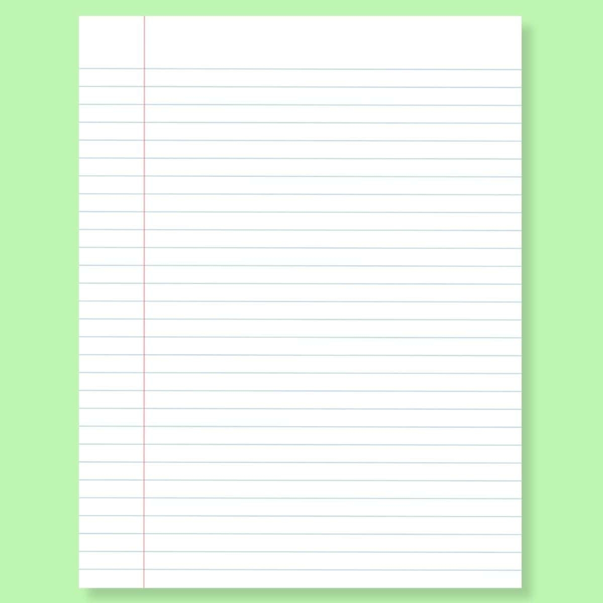 lined paper printable free