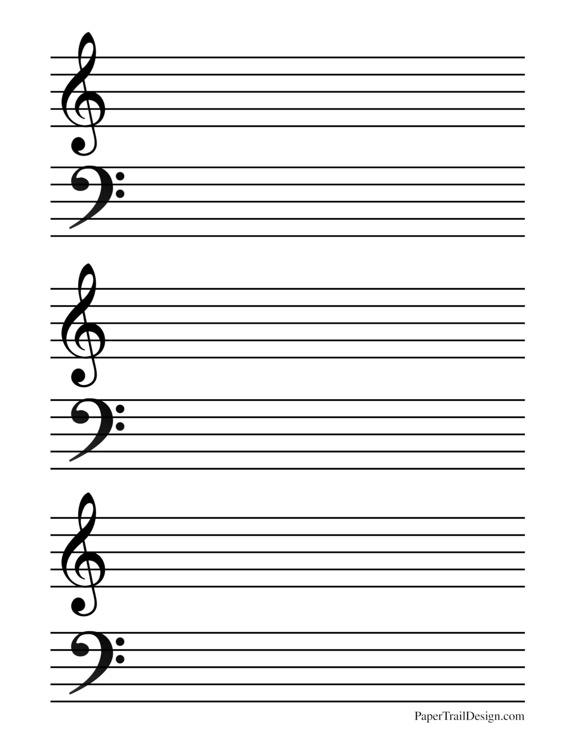 Printable Music Staff Paper